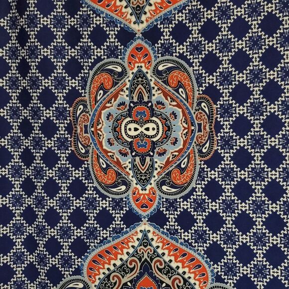 Antonio Melani | Blue and Coral Printed Sheath Dress | Size 4 - Picture 4 of 5